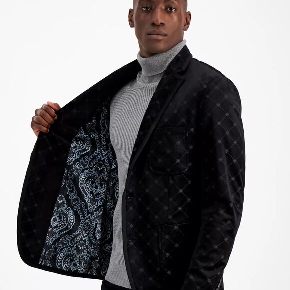 INC International Concepts Men's Dotted Grid Jacket size XS - Picture 3 of 12